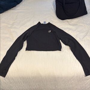 Gymshark Black Long Sleeve Crop Top